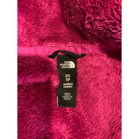 North Face Pink Fuzzy Zip-Up Jacket W/ Nylon Sides, Size XS - Picture 8 of 8